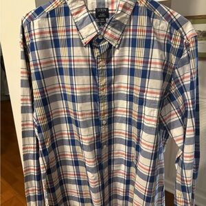 J. Crew Men's Multicolor Plaid Button Down Shirt